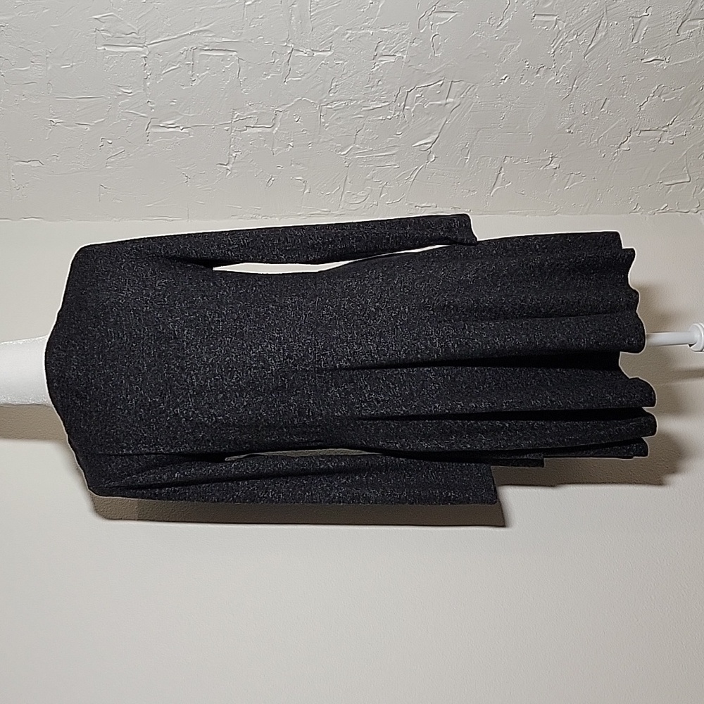 Anthropologie Saturday Sunday Gray Faux Wrap Knit Sweater Dress M Long Sleeve - Picture 3 of 13